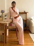 Loose Pants Leisure Suit Women Flare Sleeve Crop - Norellé