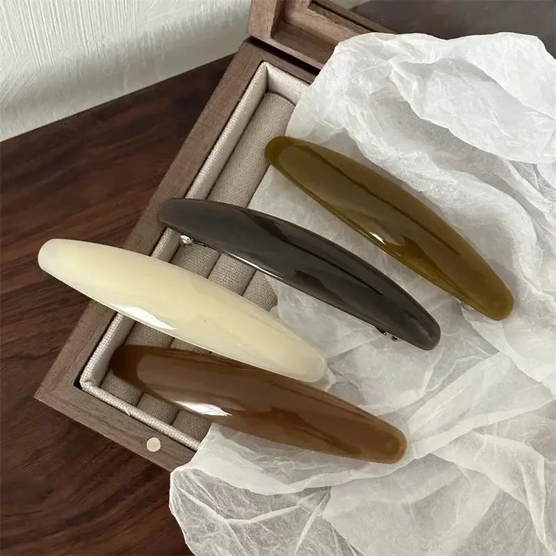 Chic Hair Clips Plain Color Acrylic French Clip