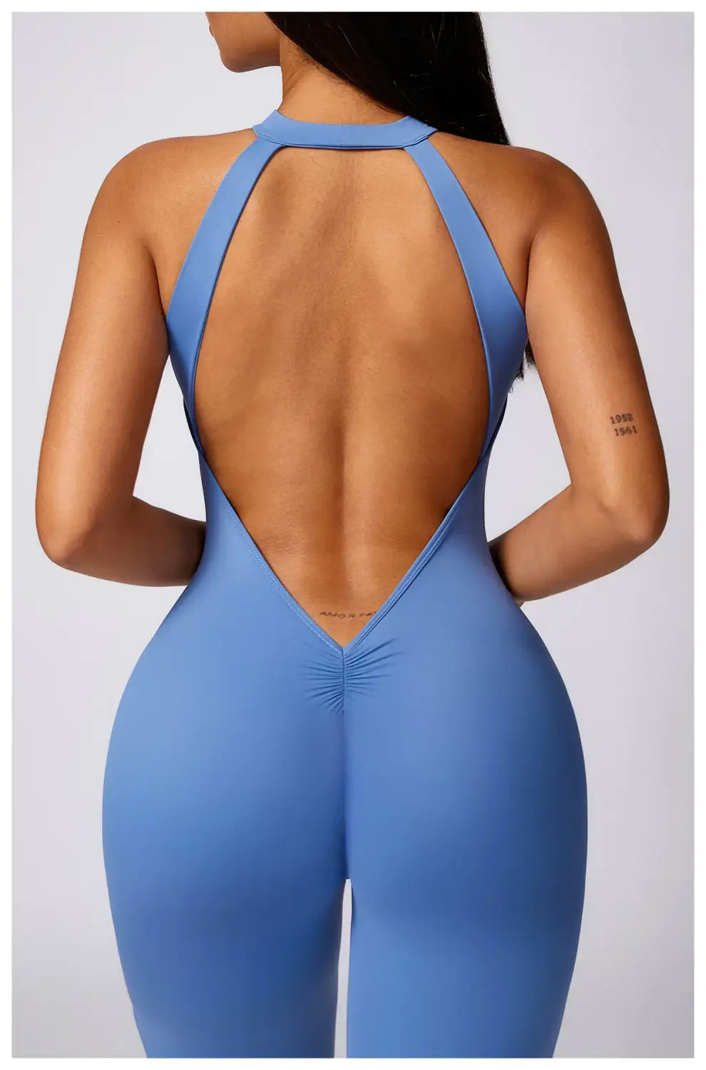 V Back Jumpsuit Women Backless Sports Bodysuits