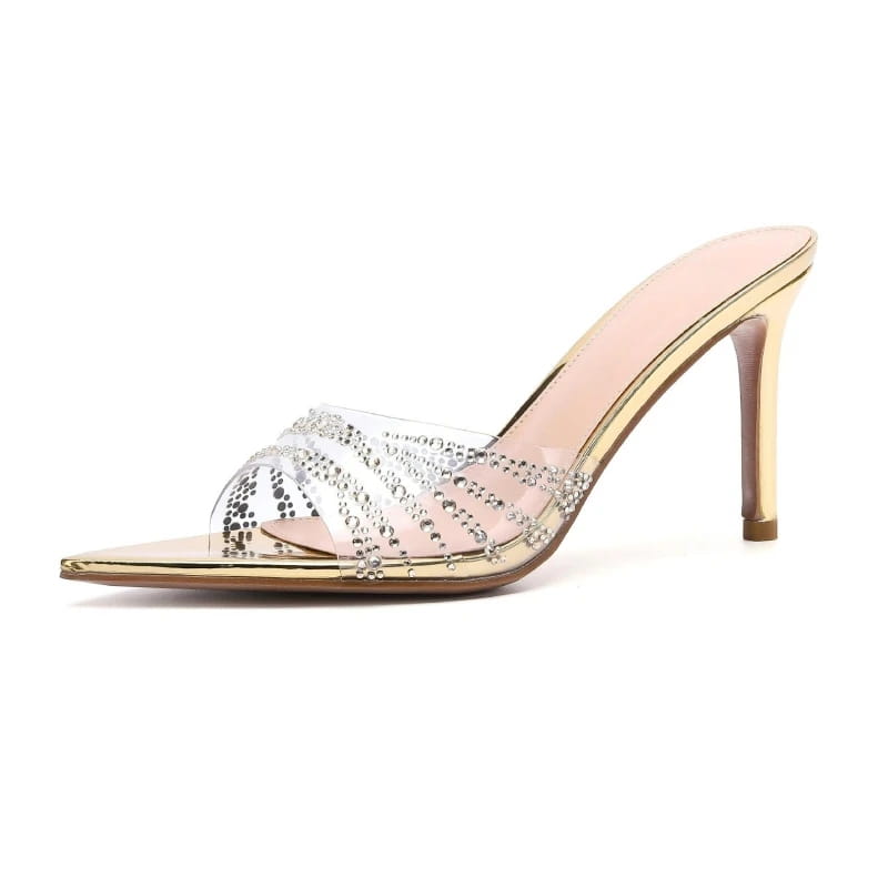 Women’s Mules Rhinestone High Heel