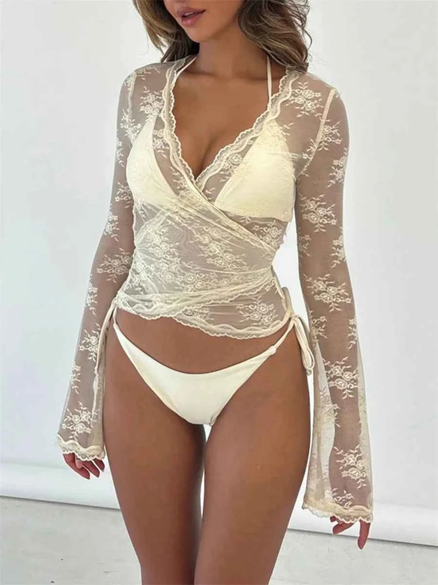 Women's Lace Crop Tops