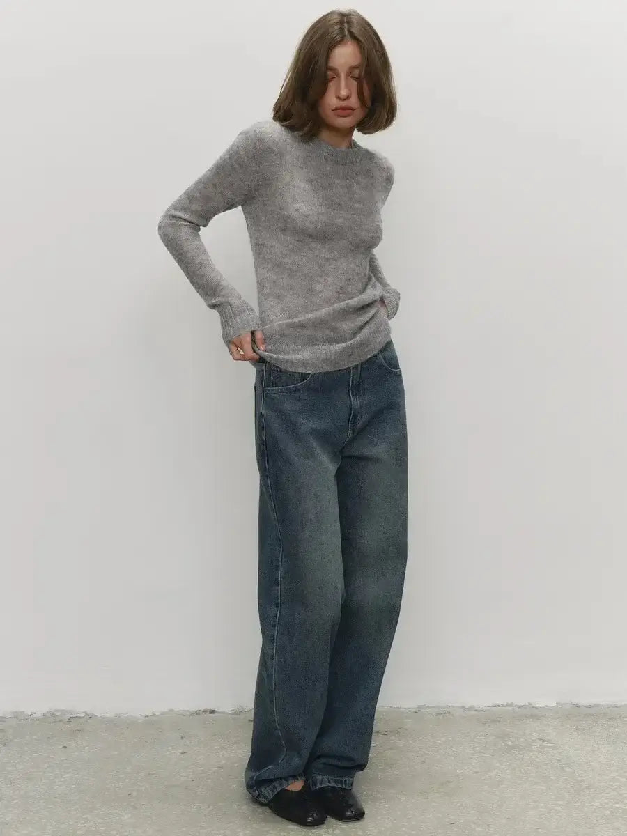 Women’s O-neck Elegant Slim Fit Sweater