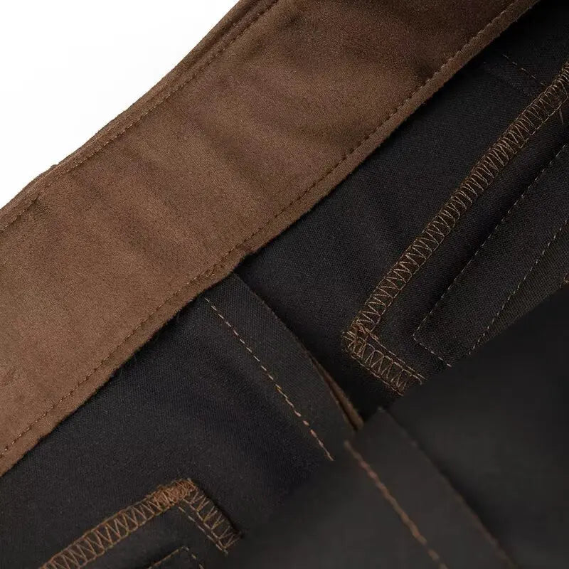 Women High Waist A-line Culottes Mid-waist Hidden Zipper Pocket Mini Skirt Shorts