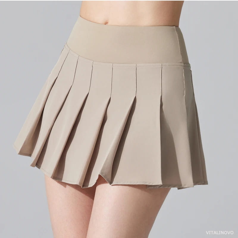 Womens Girl High Waisted Pleated Tennis Skirt