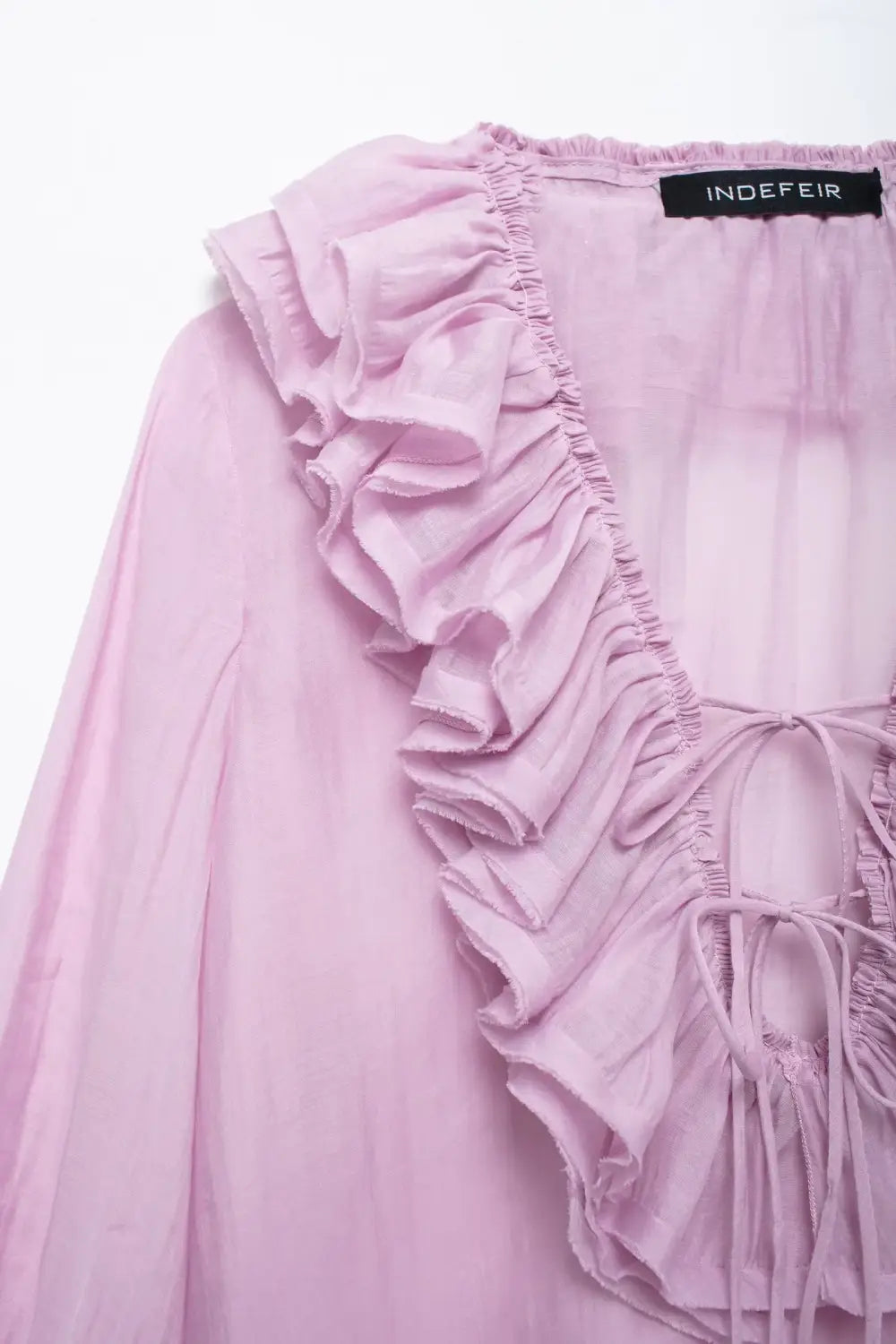 Elegant Women’s Tierred Ruffles Blouses V-Neck Long Sleeve Loose Shirt