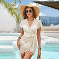 Swim Cover Up Lace White Beach Dress - Norellé