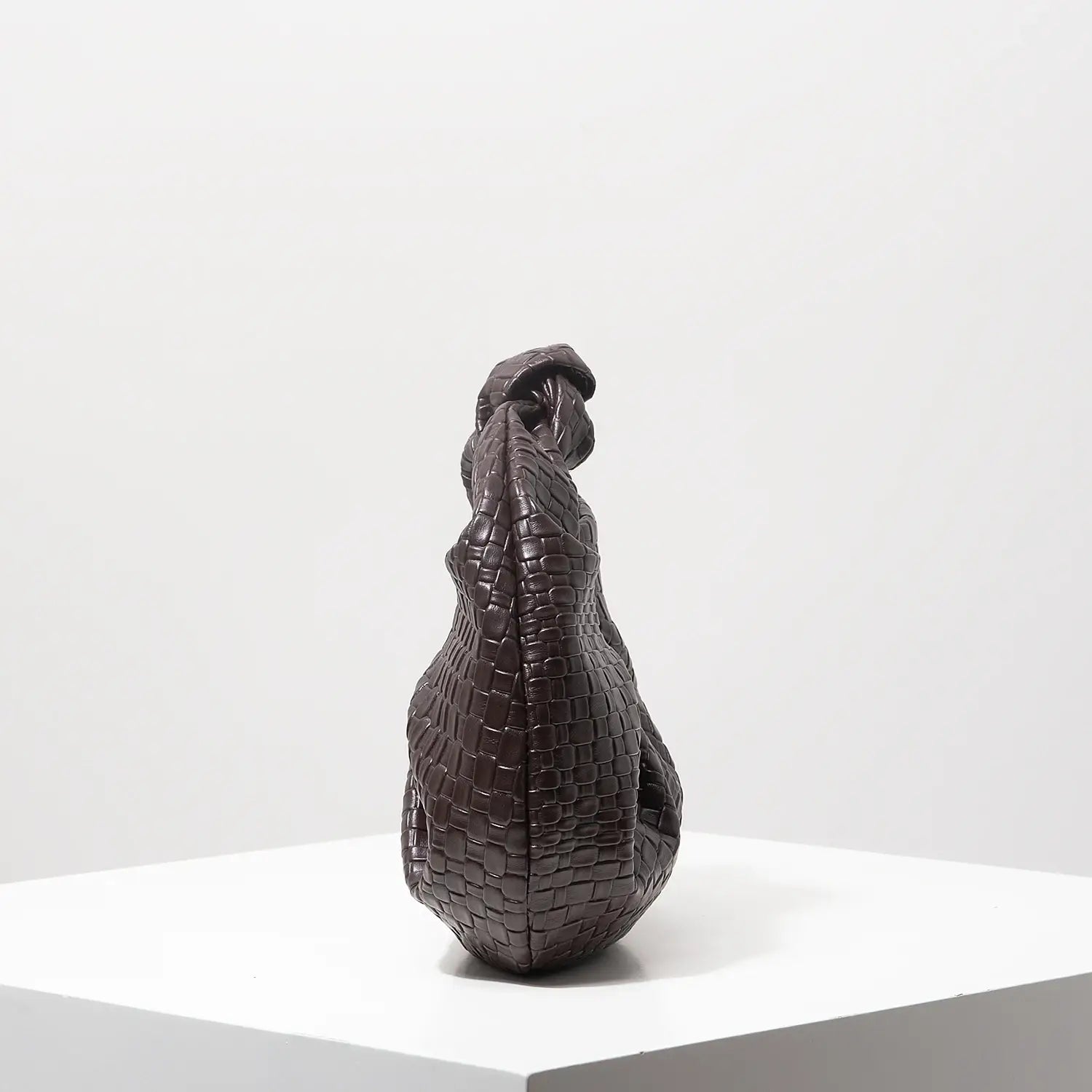 Retro Artificial Leather Woven Pattern Handbag