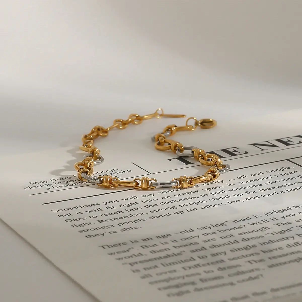 Stainless Steel Splicing Cross Buckle Bracelet