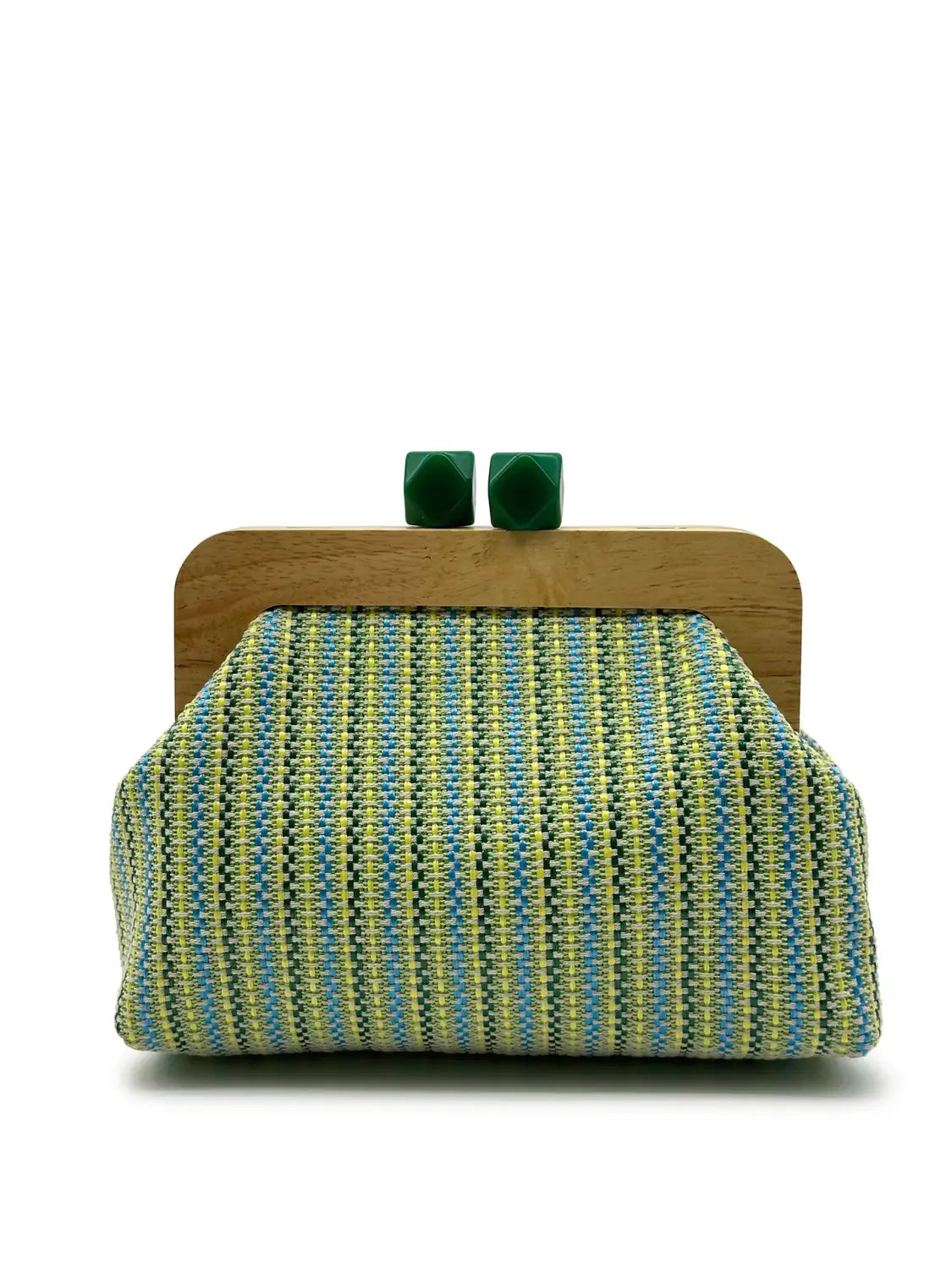 Colorful Striped PP Straw Clucth Bag for Women