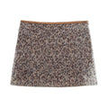 Women's Slim Fit Sequin Inlaid High Waisted Mini Skirt
