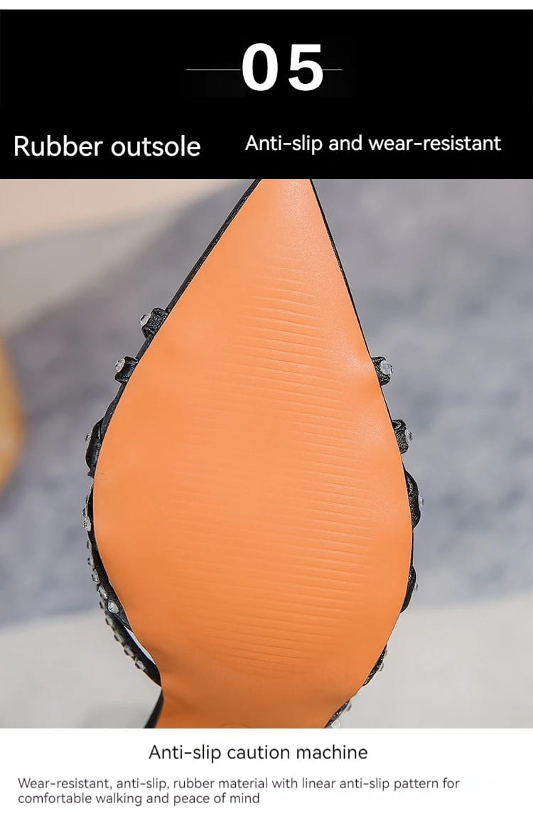 Women’s High-heeled Sandals with Rhinestones