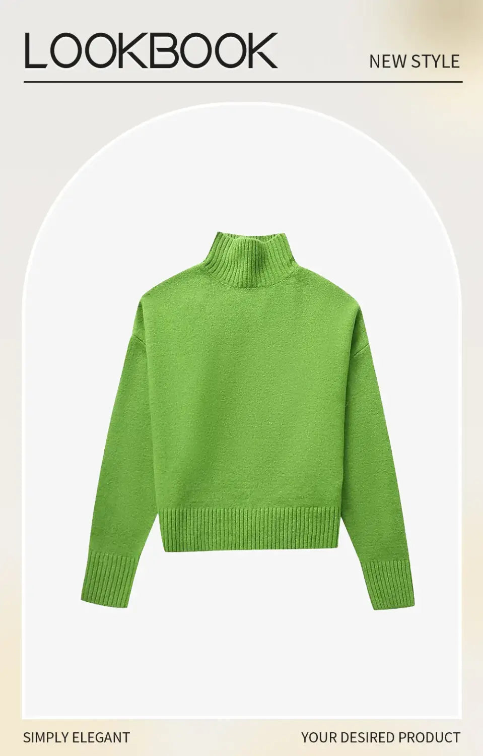 Women’s Half High Neck Soft Knit Pullover Sweater