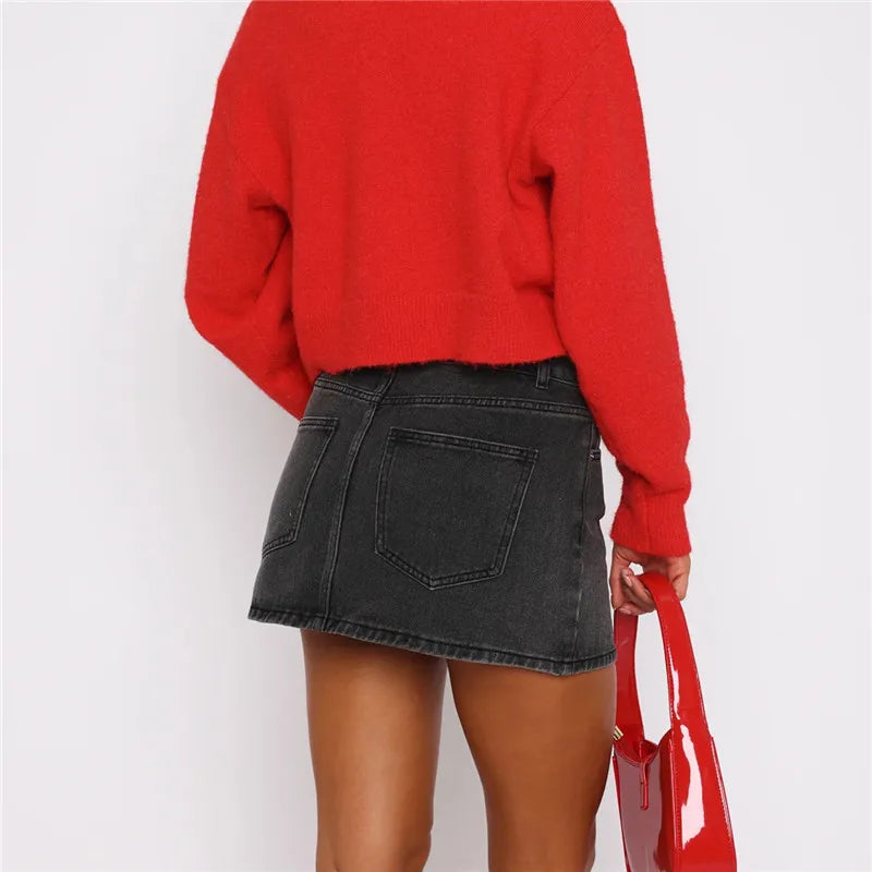 Women Denim Mini Skirt