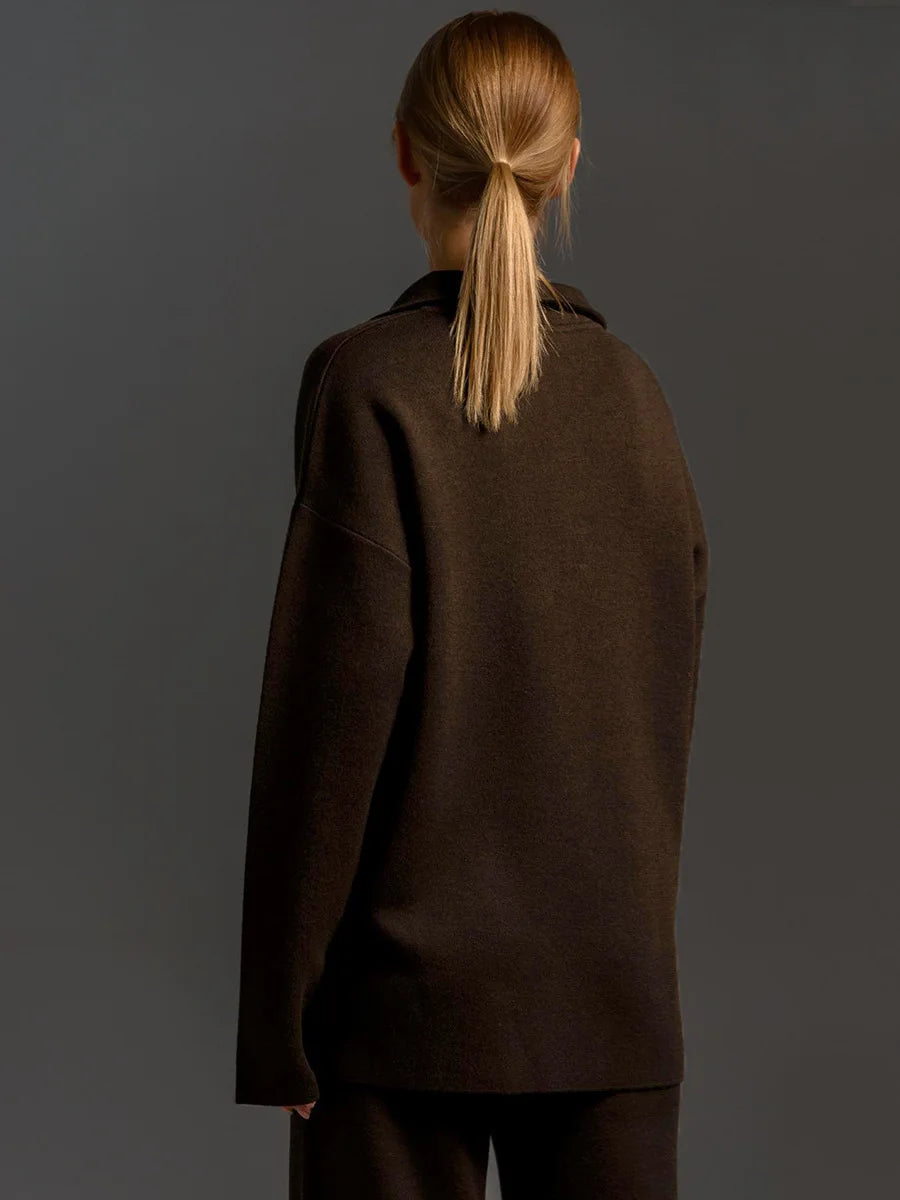 Winter Thick Women Knitted Suit