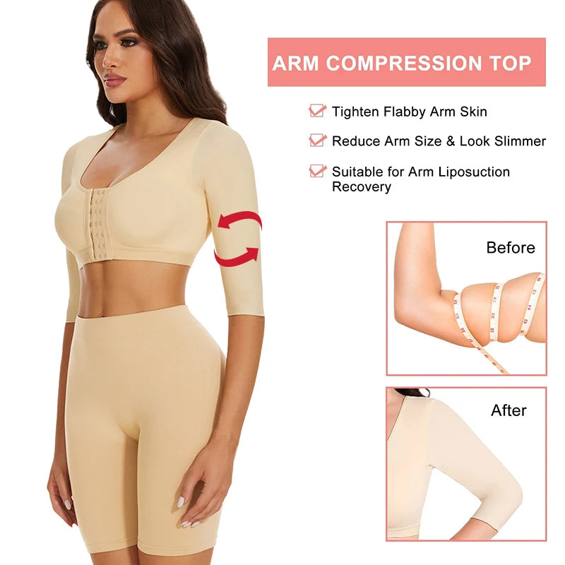 Body Shaper with Arm Women Tops for Compression