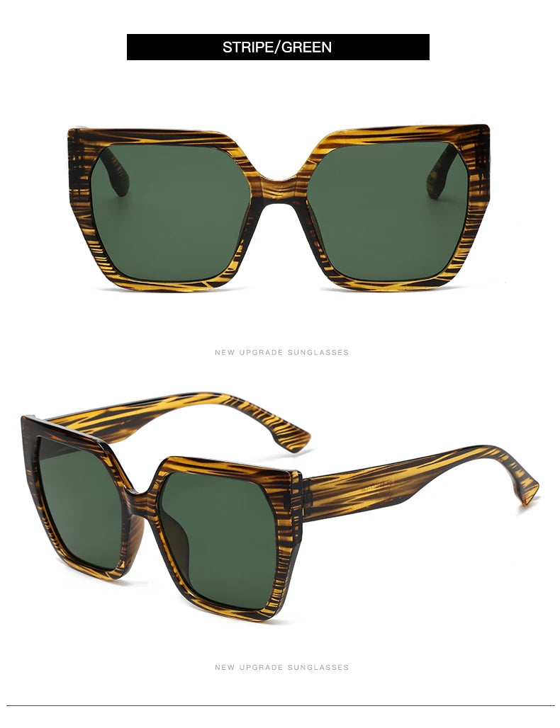 Protective Glasses 2pcs Large Frame Polygon Sunglasses