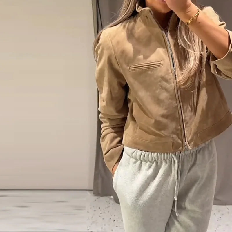 Women’s Short Suede Jacket