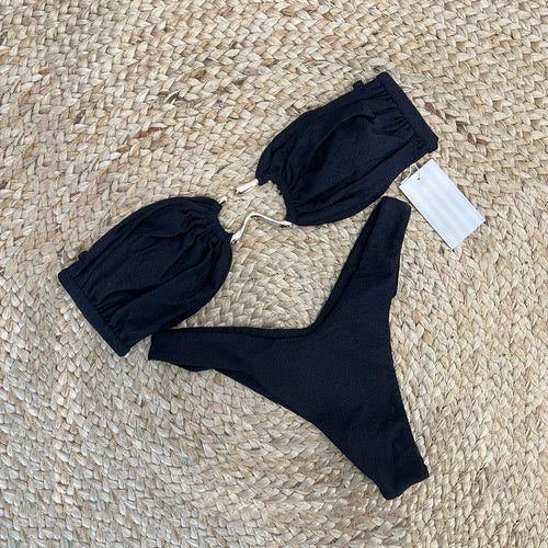 Bandeau Bikini Women Swimsuit Female Swimwear Bikini Set - Norellé