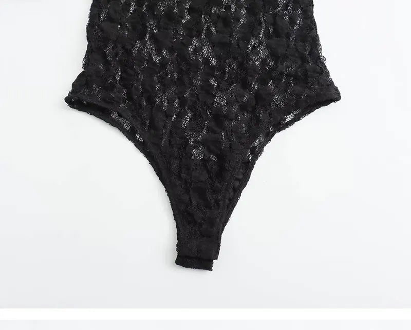 Slim-fit Lace Jumpsuit Tops & Pants Set