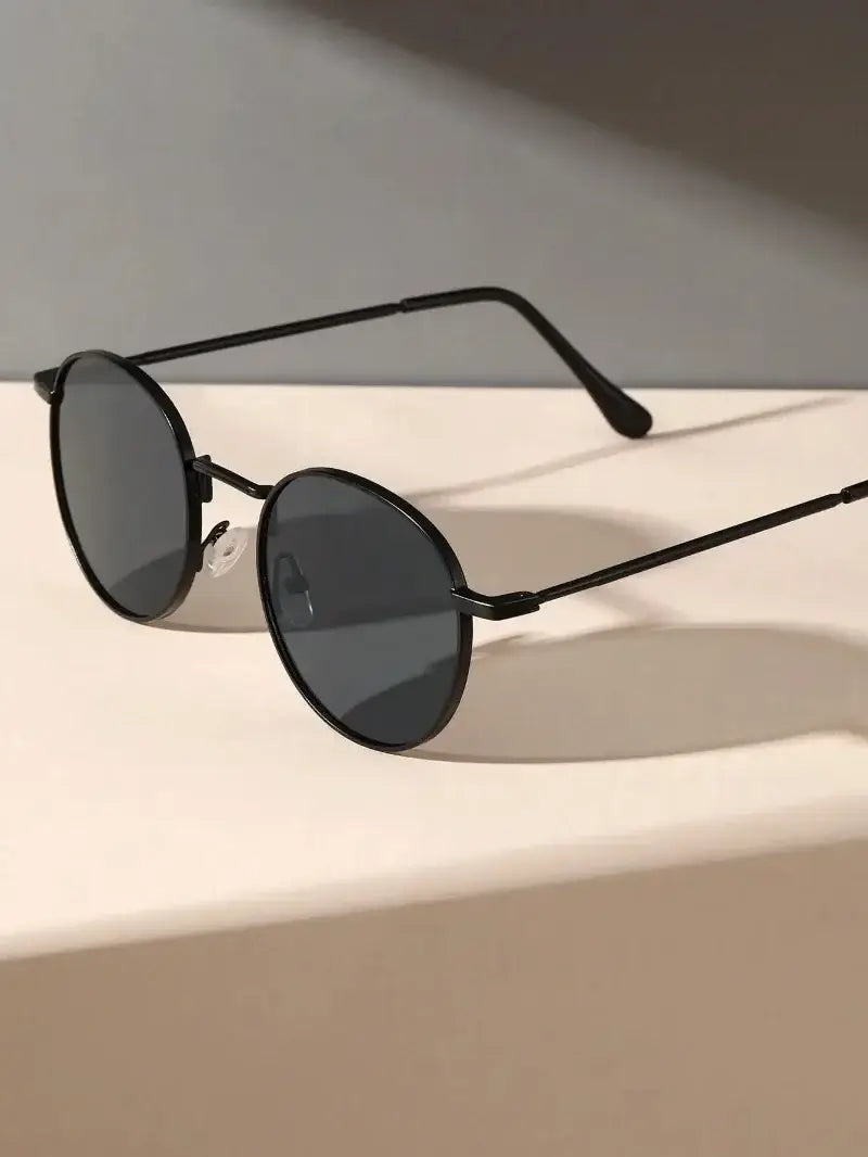 Metal Round Frame Vintage Casual Sunglasses