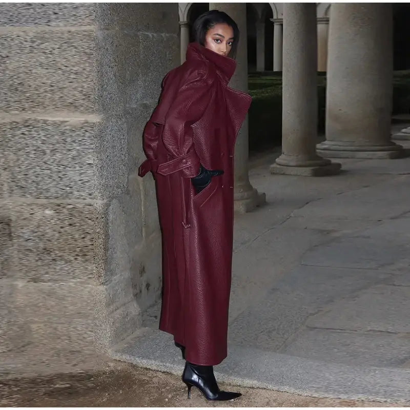 Retro Leather Women’s Coats