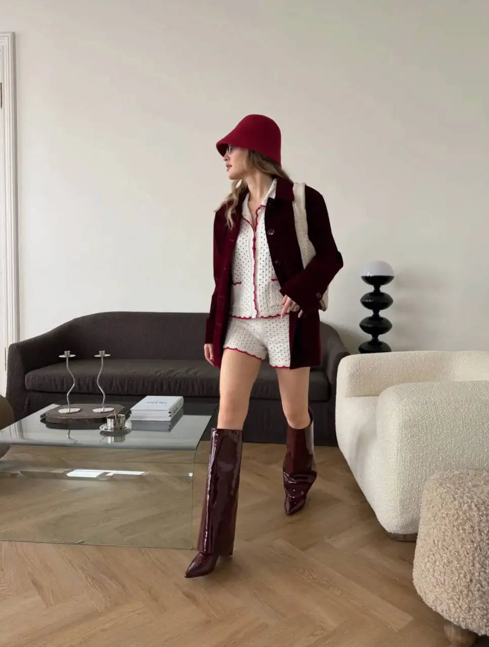 Knitted Suit Women’s Casual Short Sleeve T shirt Set