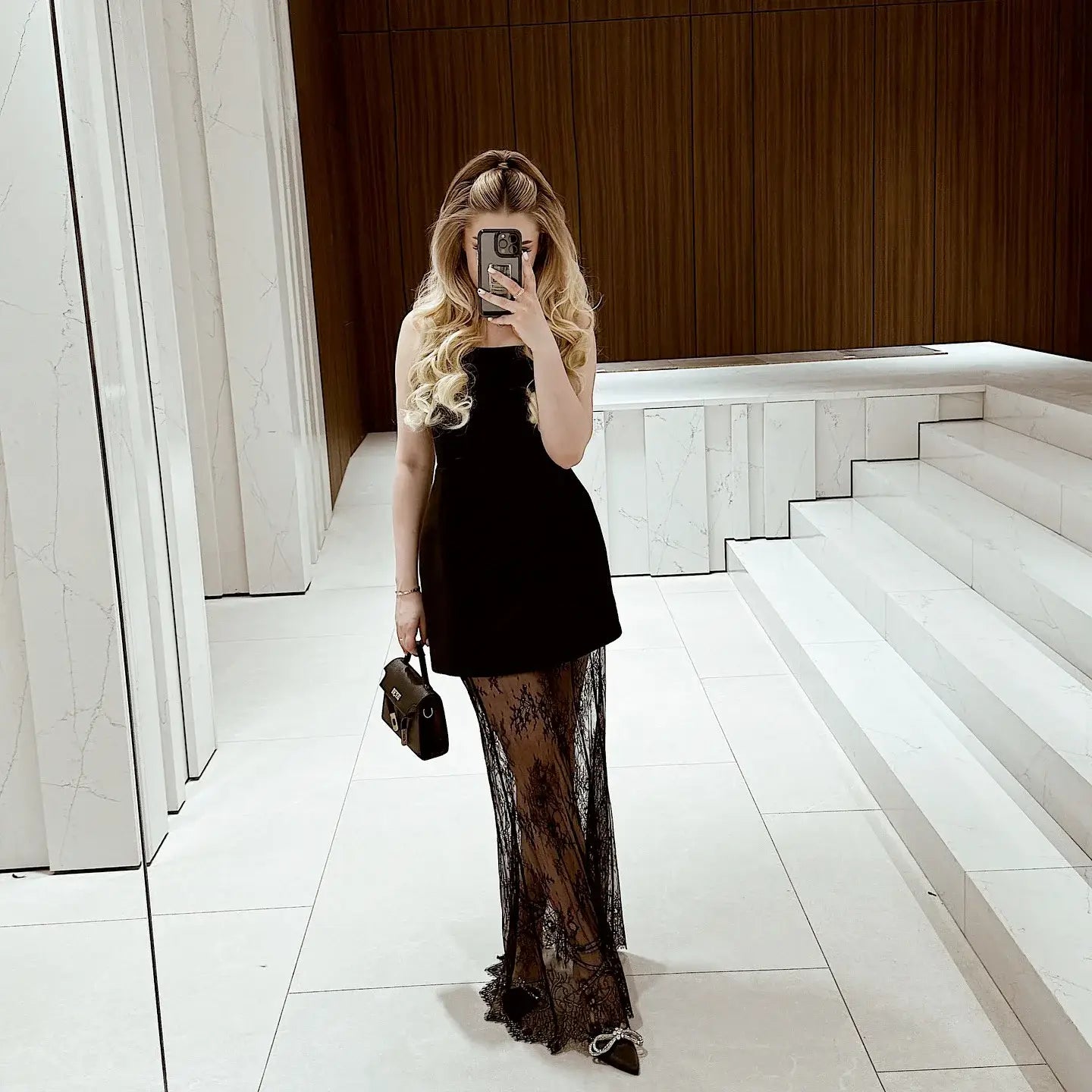 Strapless Lace Dress Sets