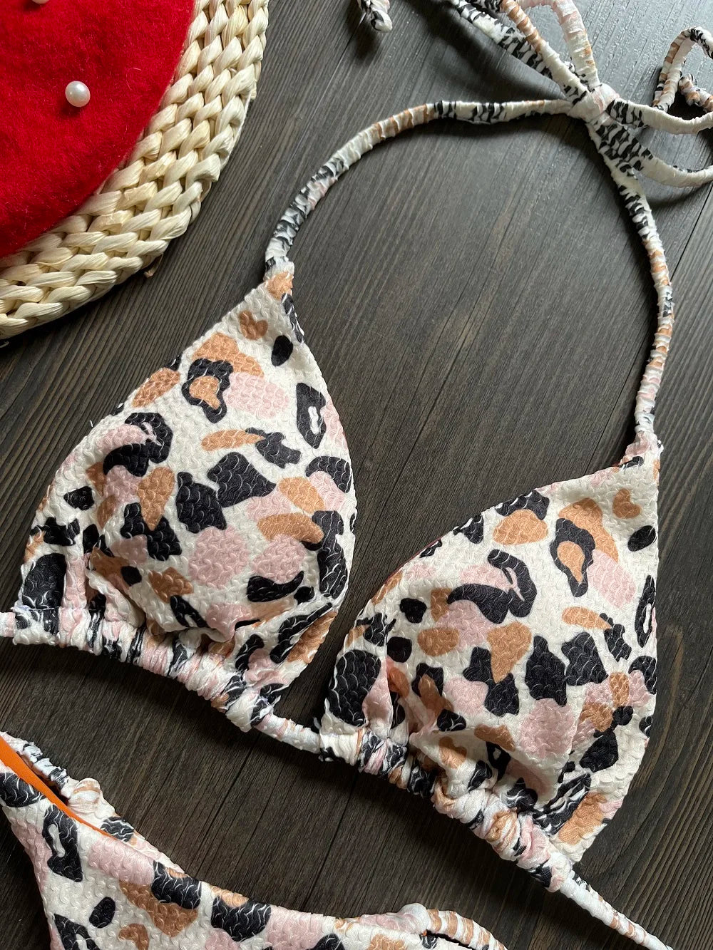 Leopard Thong Women Swimsuit Push Up Bikini Set - Norellé
