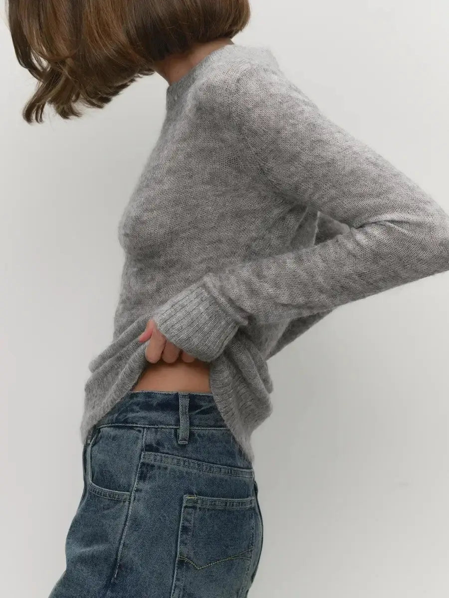 Women’s O-neck Elegant Slim Fit Sweater