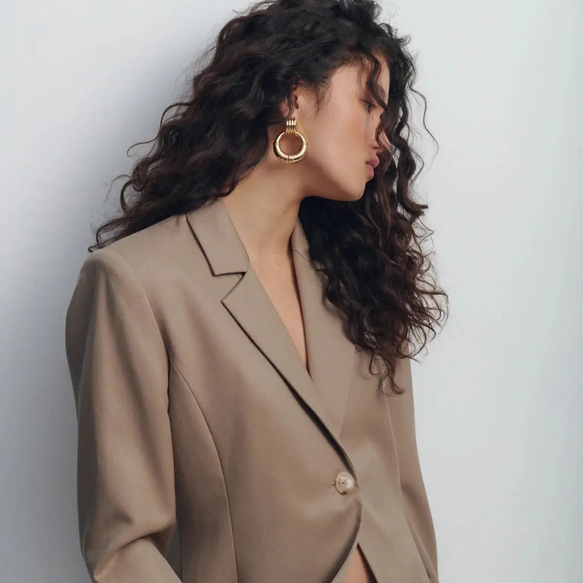 Double Hoop Stud Earrings