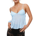 Pleated Babydoll Camisoles Front Mini Bow Decor - Norellé