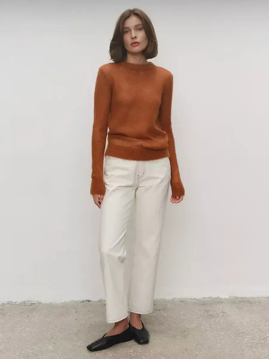 Women’s O-neck Elegant Slim Fit Sweater