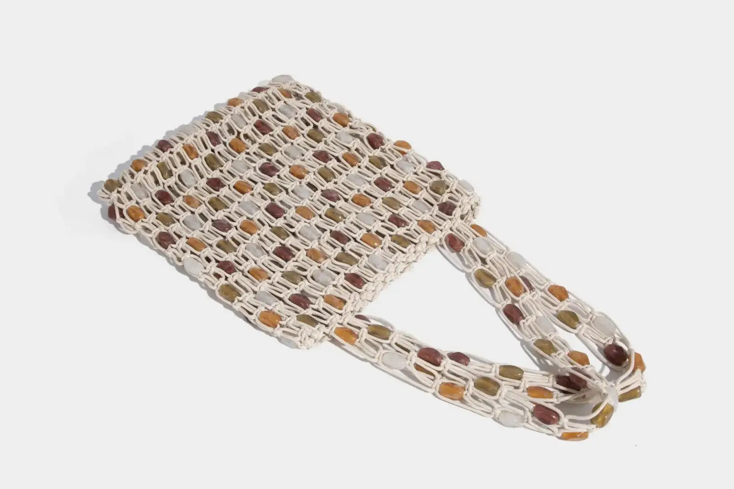 Ladies Summer Beaded Woven Bag Bucket