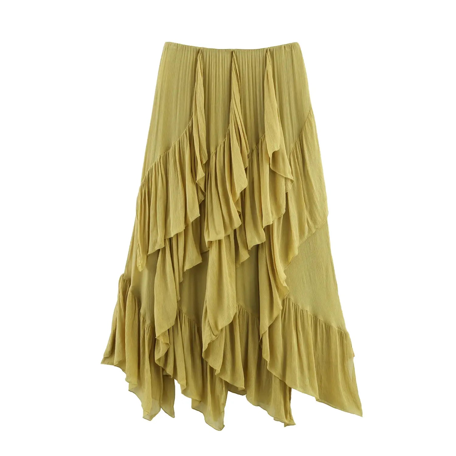Layered Mid-length All-match Skirt