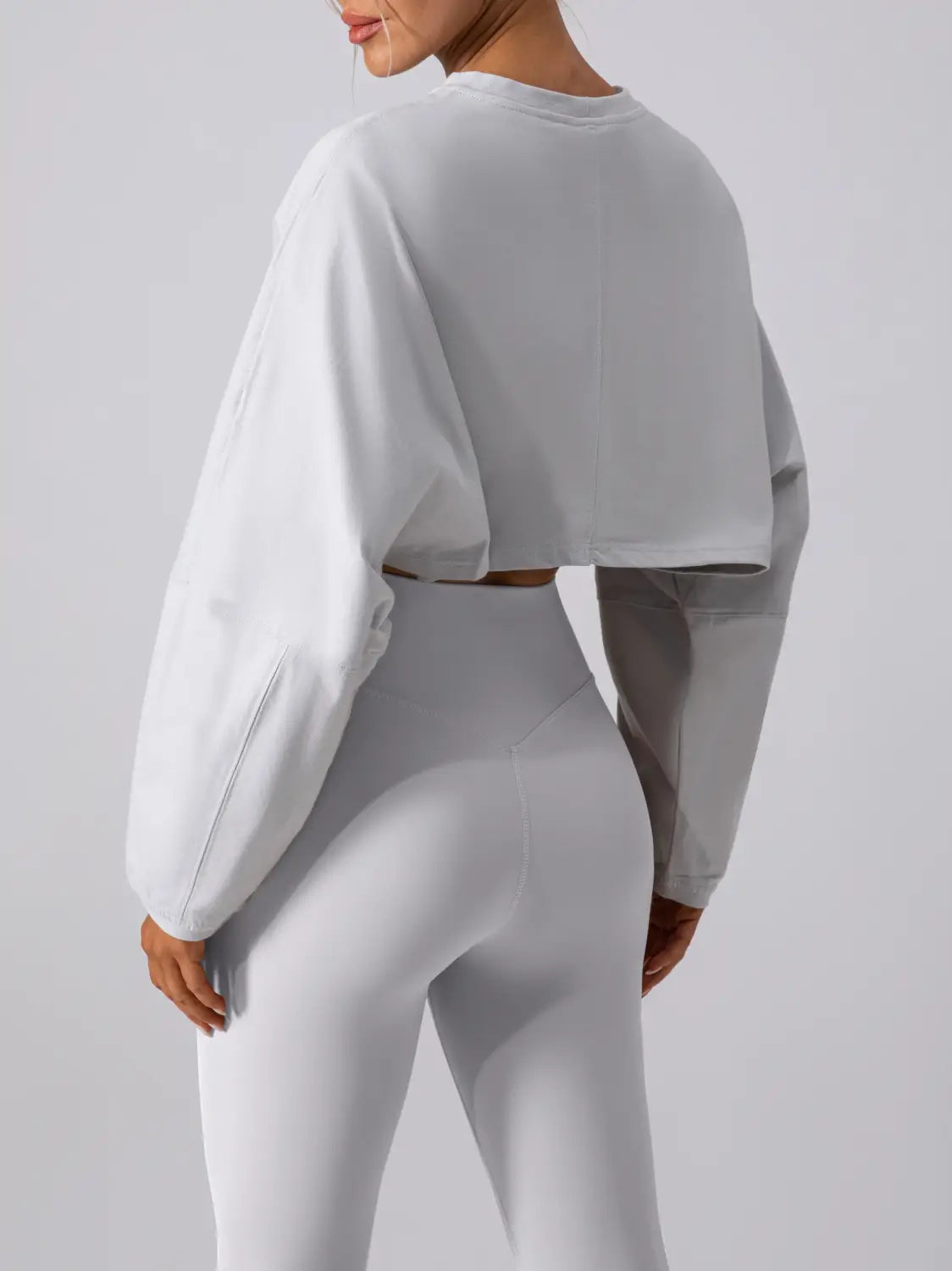 Women Sports Crop Top Long Sleeve T-Shirts