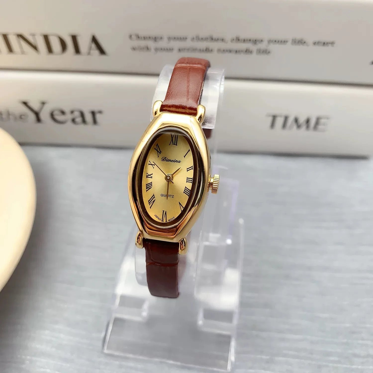 Women Quartz Watch Vintage Stainless Steel