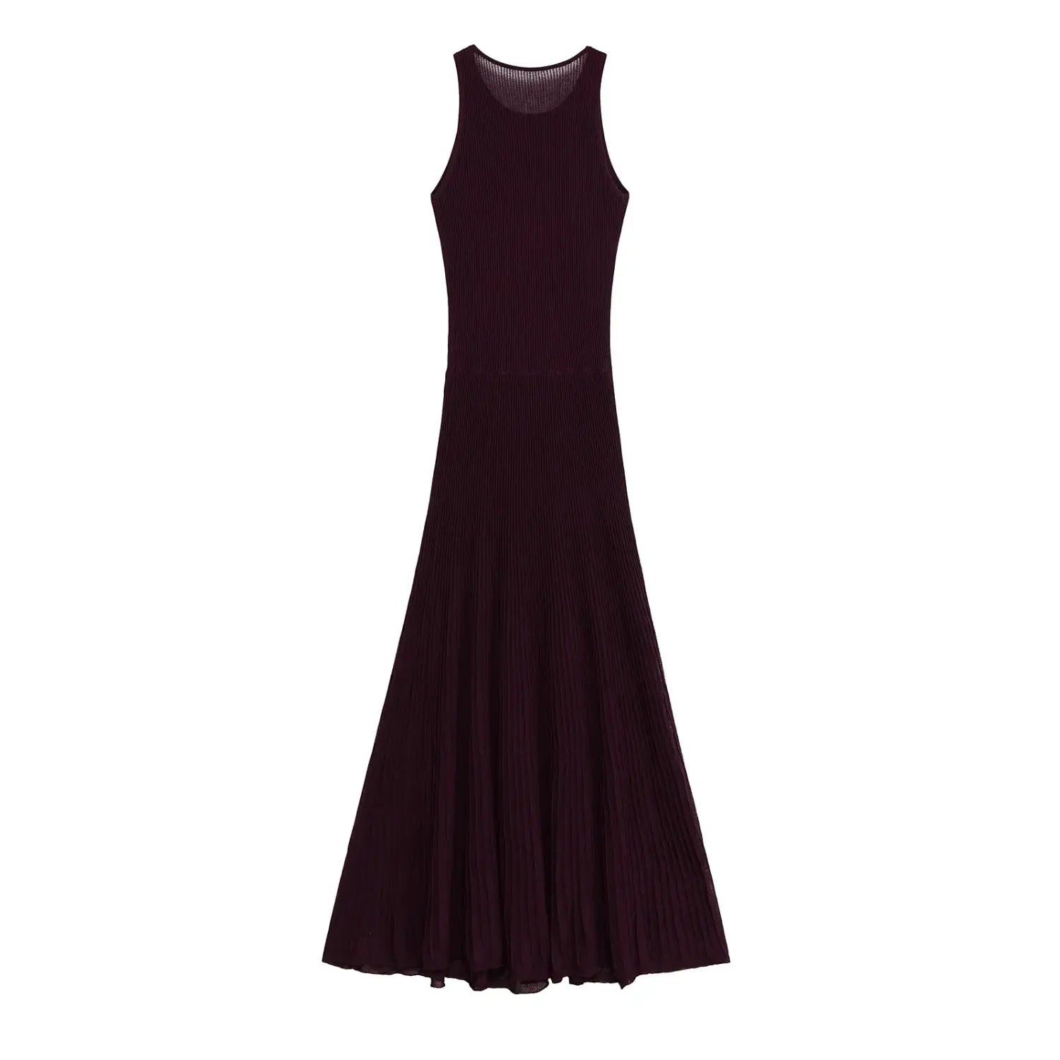 Bodycon Midi Dress for Women O Neck Sleeveless