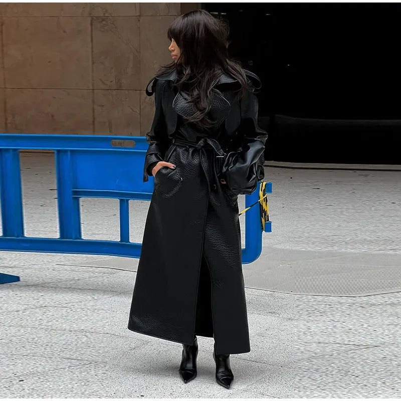 Retro Leather Women’s Coats