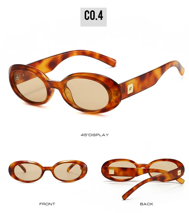 Classic Small Oval Sunglasses for Women