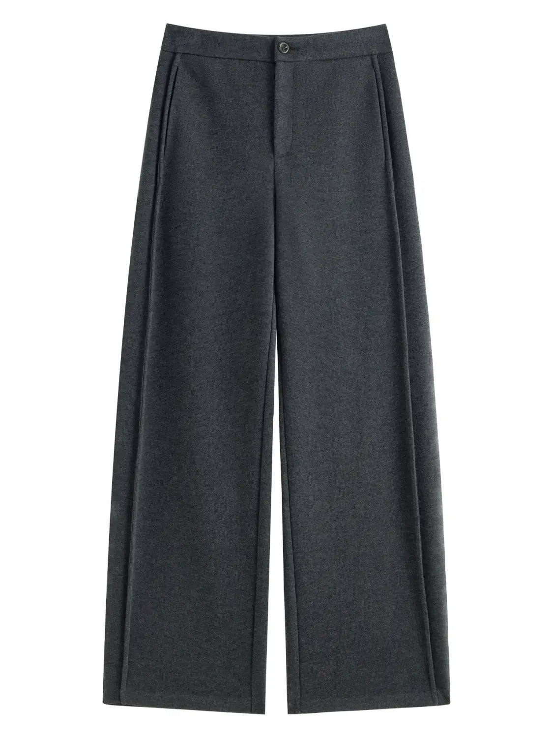 Women Winter Long Trouser Thick Straight Commuter Beige All-Match Pants