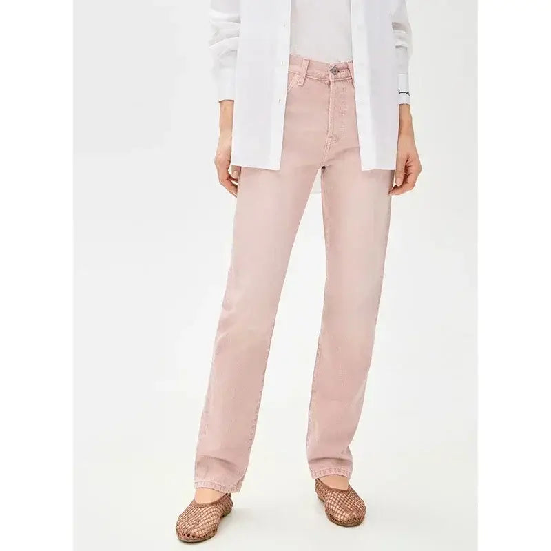 Female Straight Leg Jeans Women Low Rise