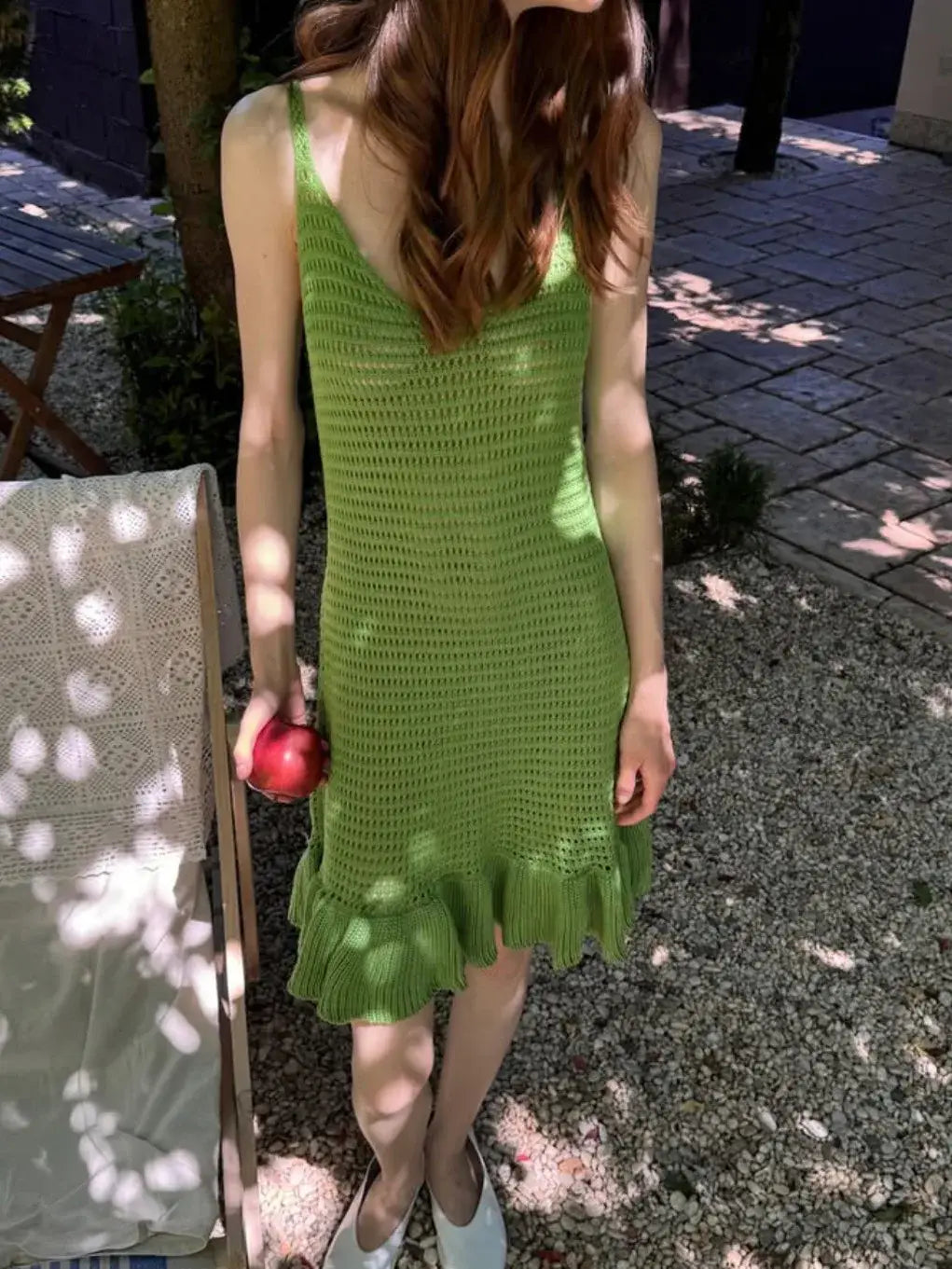 Knit Ruffle Mini Dress Women’s