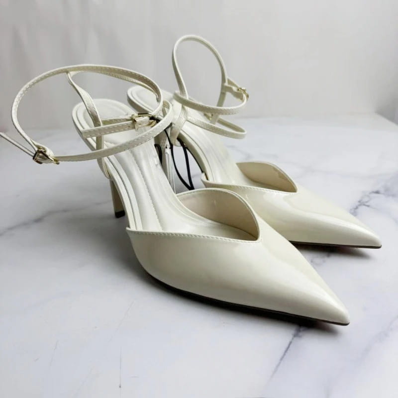 Pointed Toe Patent Leather Women Pumps