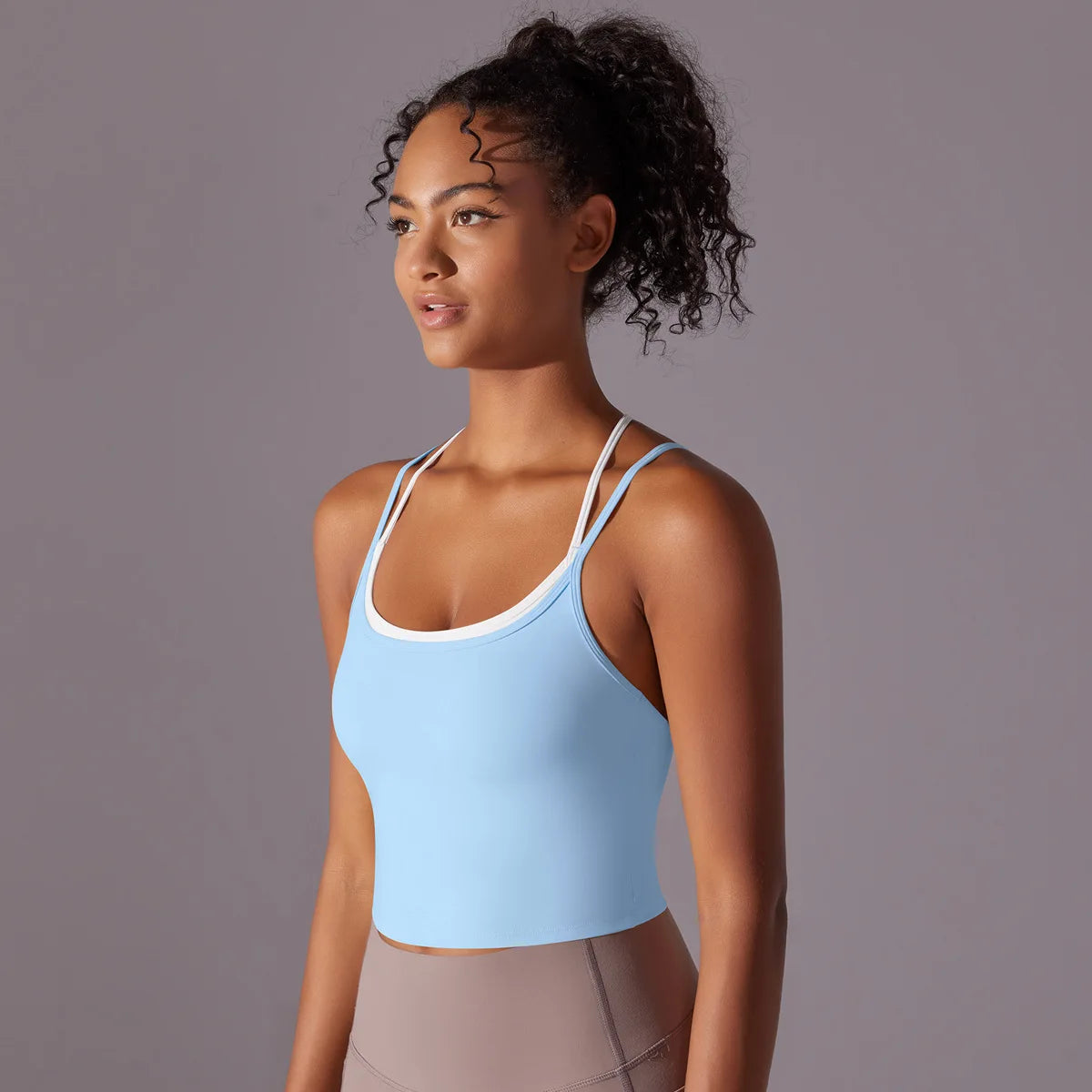 Women Solid Color Fitness Yoga Bra