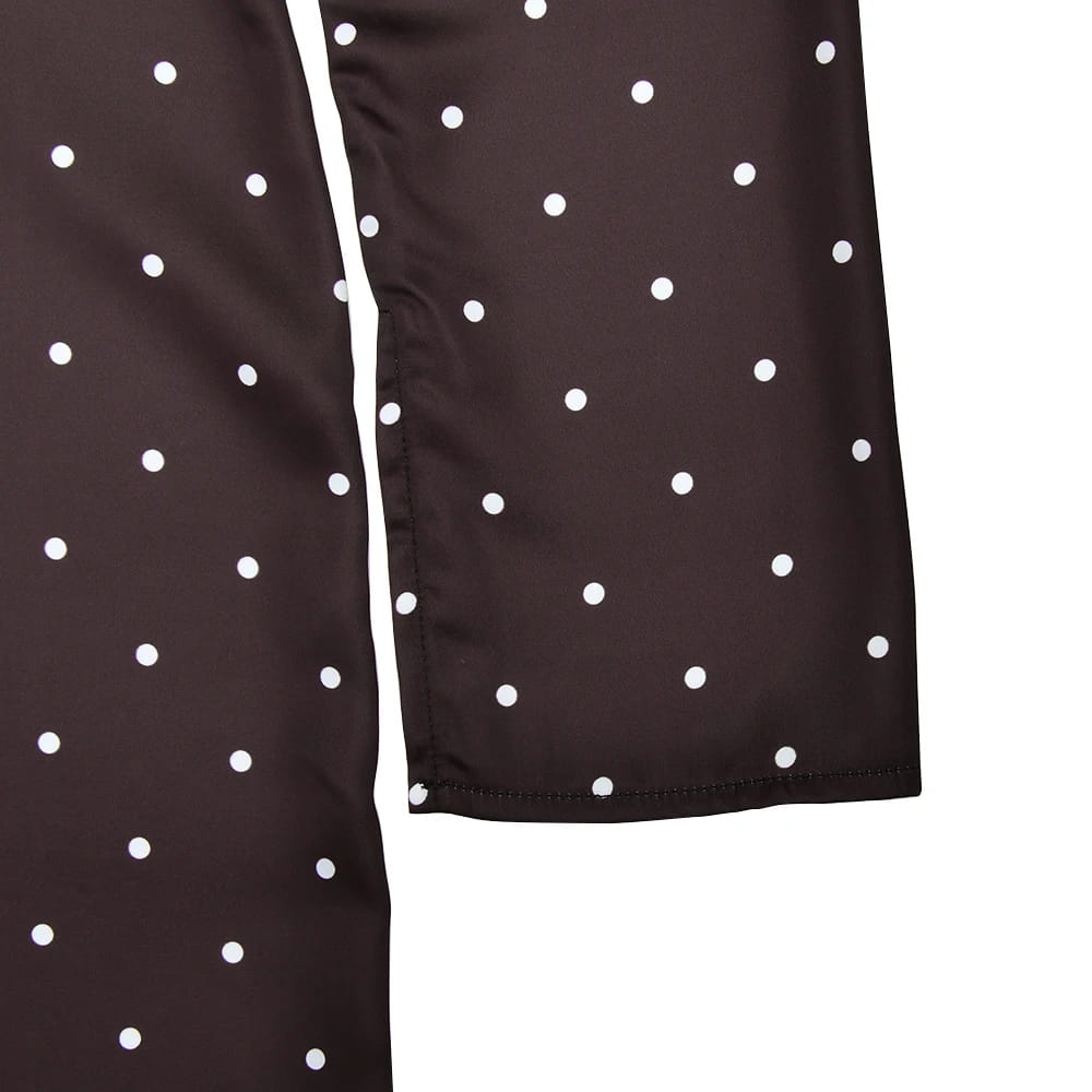V-neck Printed Polka Dot Women Maxi Dress
