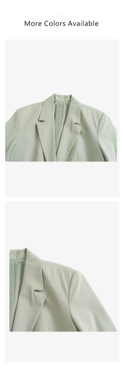 Women’s Suit Coat Curled Hem Straight Leg Trouser Set