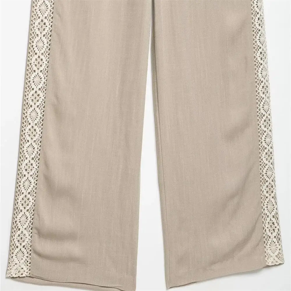 Women’s Loose Long Sleeve Collar Casual Shirt Pants Set