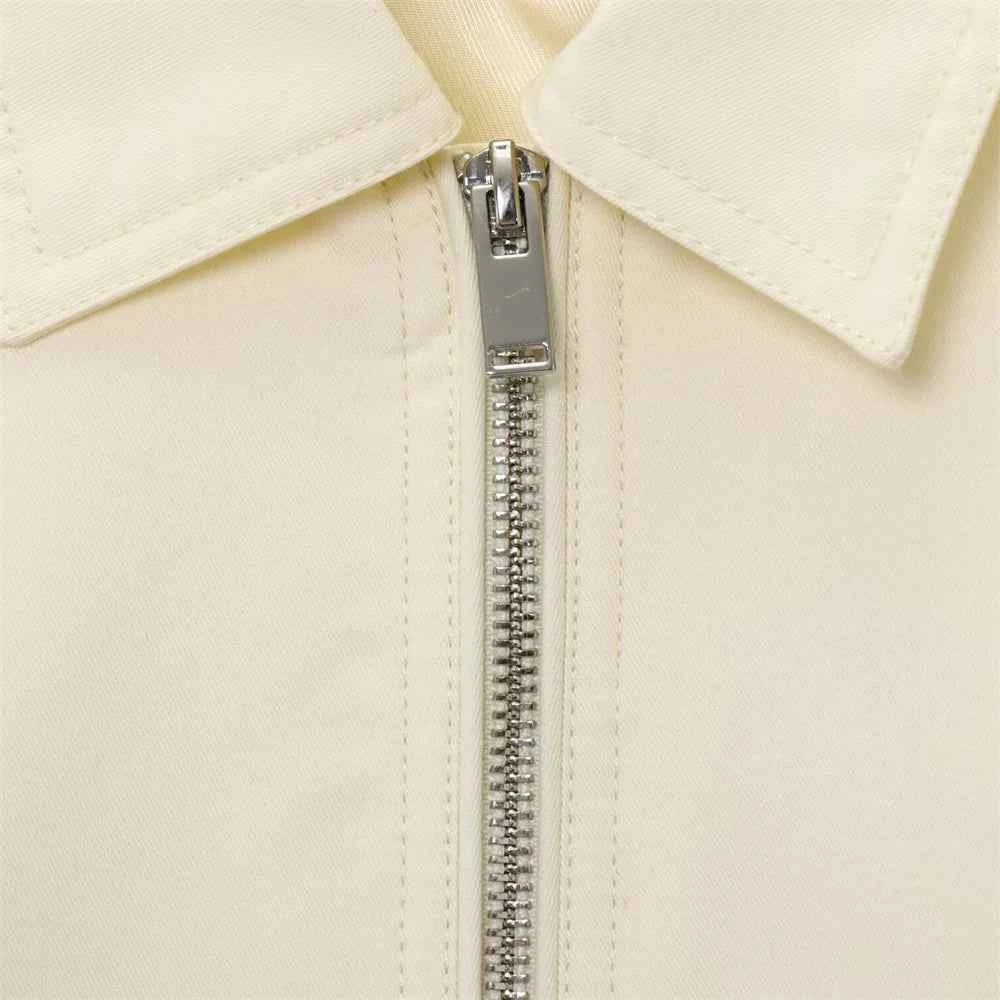 Women's Jacket with Simple and Versatile Zipper Collar Long Sleeve