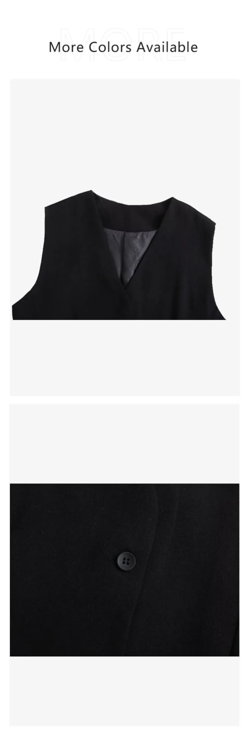 Women’s Wear Button Decoration Slim Fit Tank Top High Waist A-line Skirt Short