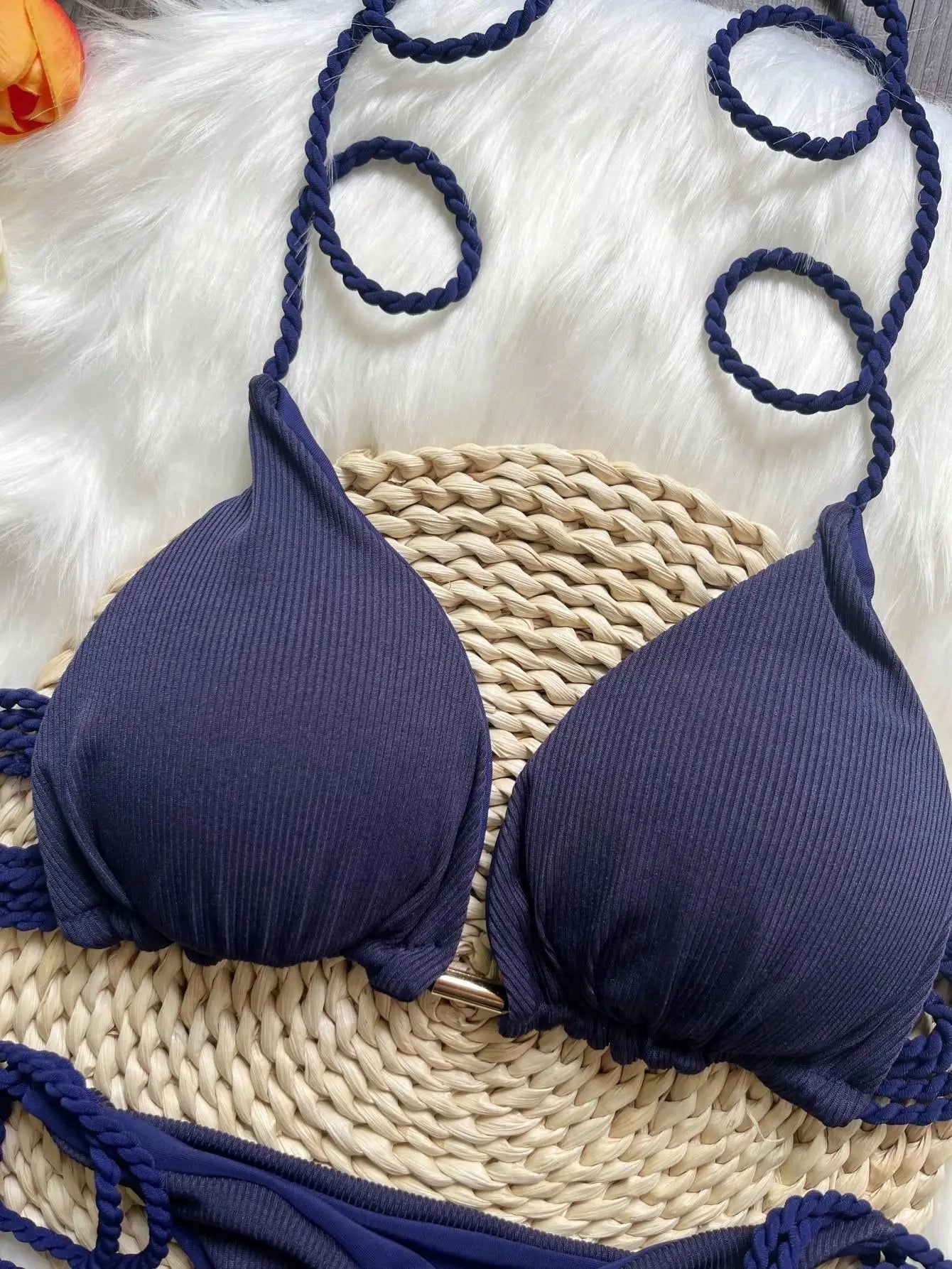 Swimwear Women Brazilian Bikini Set Solid Triangle - Norellé